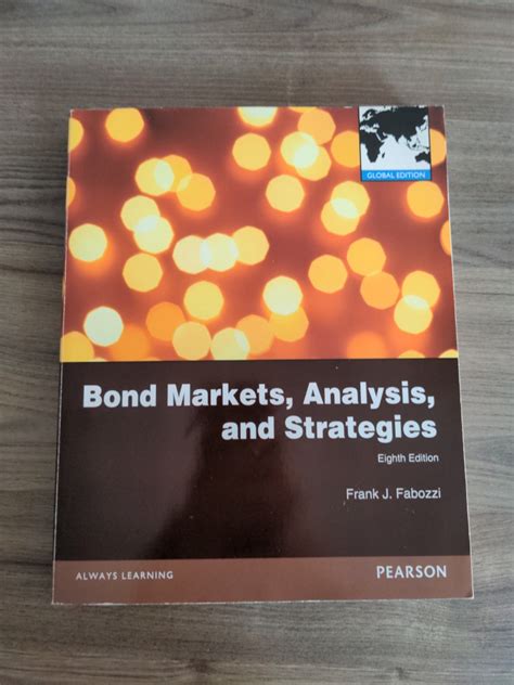Read Online Frank Fabozzi Bond Markets Analysis Strategies 8Th Edition 