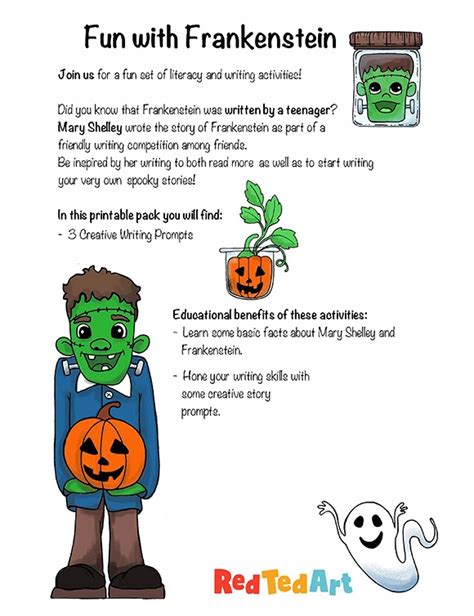 Frankenstein Writing Prompt Worksheet Education Com Frankenstein Writing Prompts - Frankenstein Writing Prompts
