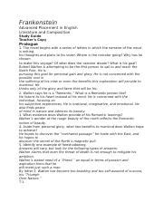 Download Frankenstein Advanced Placement Study Guide Answers 