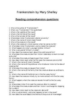 Read Online Frankenstein Answers And Questions 