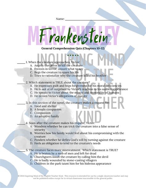 Read Online Frankenstein Chapter Answers 