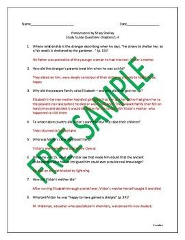 Download Frankenstein Guided Questions Answers 