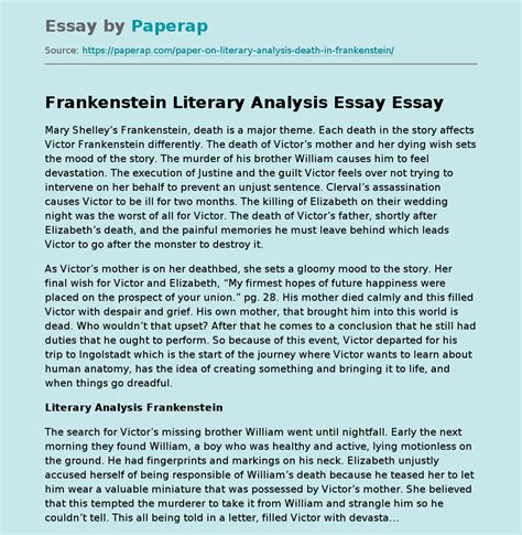 Read Online Frankenstein Paper Topics 