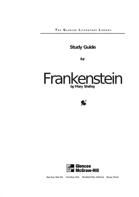 Read Frankenstein Study Guide Mcgraw Hill 