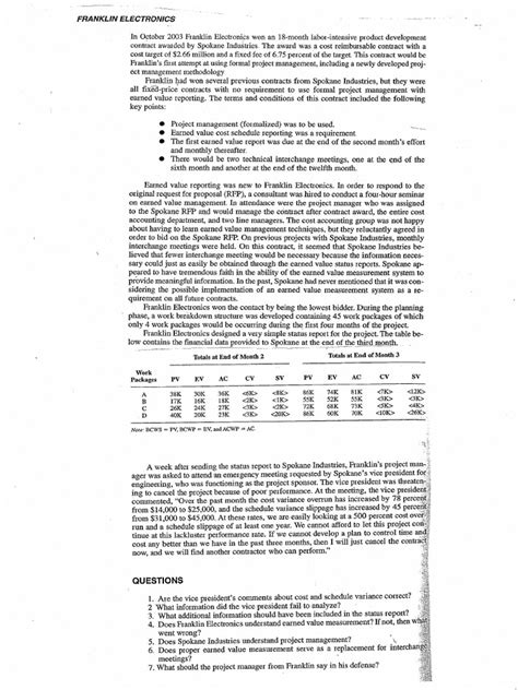 Full Download Franklin Electronics Case Study Analysis 