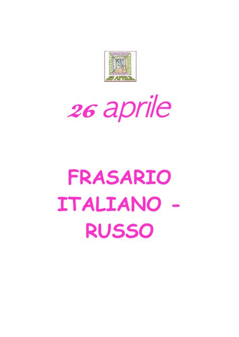 Read Frasario Italiano Russo 