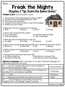 Read Freak The Mighty Chapter Answers 