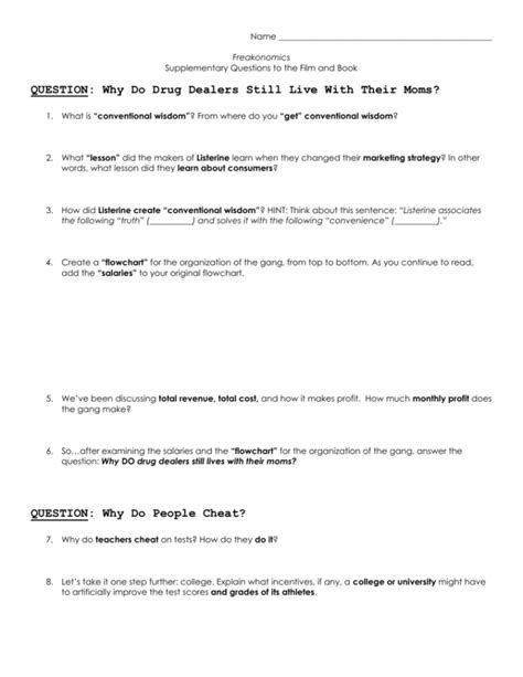 freakonomics movie answer