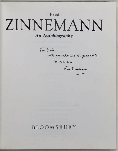 fred zinnemann autobiography template