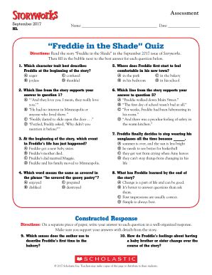 Download Freddie In The Shade Quiz Answers 