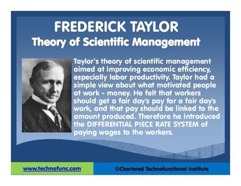 frederick taylor theory of efficiency