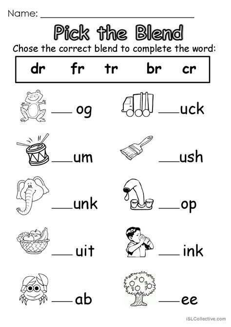Free tr Blend words worksheets Pdf For Kindergarten Tr Blend Worksheet - Tr Blend Worksheet