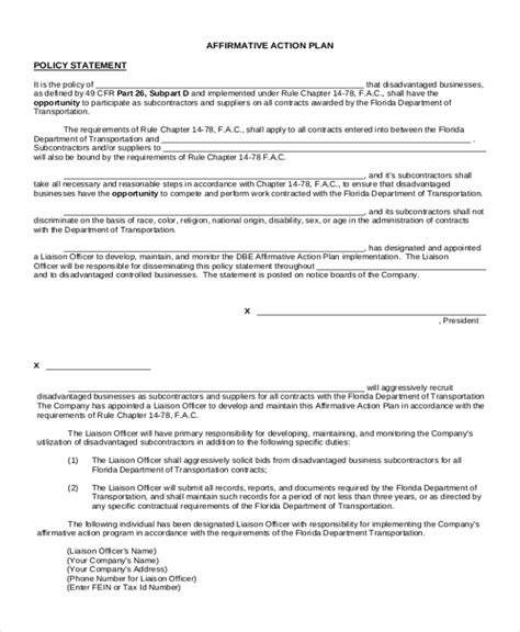 free 10+ sample affirmative action forms in pdf