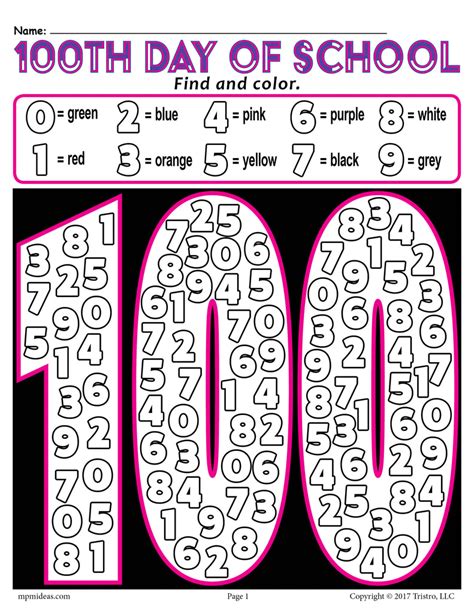 Free 100th Day Of School Printable Activities For 100 Day Activity First Grade - 100 Day Activity First Grade
