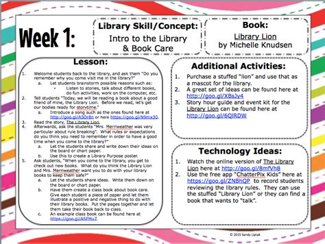 Free 1st Grade Lesson Plans Picture Book Brain 1st Grade Library Lessons - 1st Grade Library Lessons