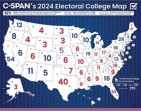 Free 2024 Electoral College Map Poster From C Printable Electoral College Map For Kids - Printable Electoral College Map For Kids