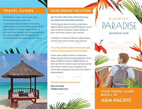 Free 24 Travel Brochures In Ms Word Psd Printable Travel Brochure Template For Kids - Printable Travel Brochure Template For Kids