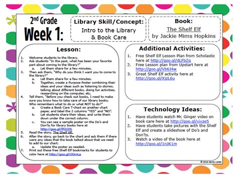 Free 2nd Grade Lesson Plans Picture Book Brain 2nd Grade Library Lessons - 2nd Grade Library Lessons