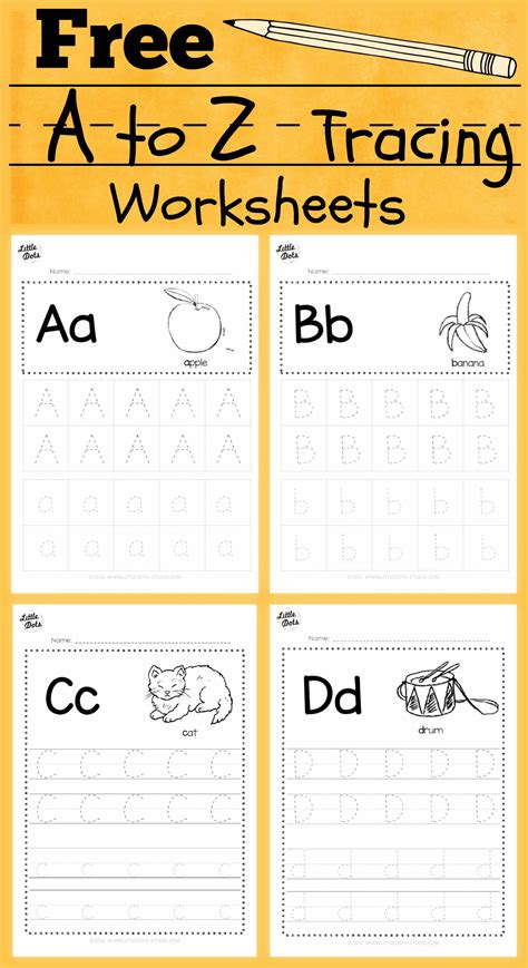 Free A Z Alphabet Letter Tracing Worksheets Kiddoworksheets Tracing Letter A Worksheet - Tracing Letter A Worksheet