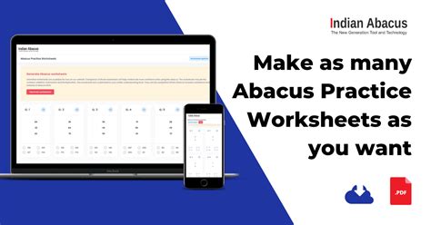 Free Abacus Worksheet Generator With Answer Indian Abacus Abacus Practice Sheets Level 1 - Abacus Practice Sheets Level 1