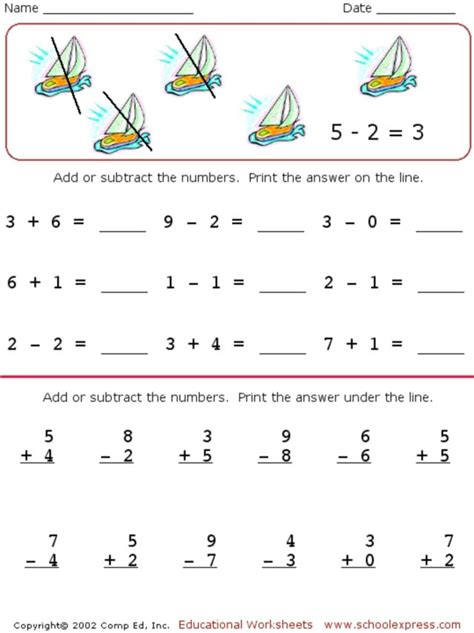 Free Addition And Subtraction Mixed Worksheets Softschools Com Soft School Math Worksheets - Soft School Math Worksheets