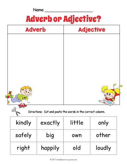 Free Adjectives And Adverbs Worksheets Printable Templates Adjectives And Adverbs Exercises Worksheet - Adjectives And Adverbs Exercises Worksheet