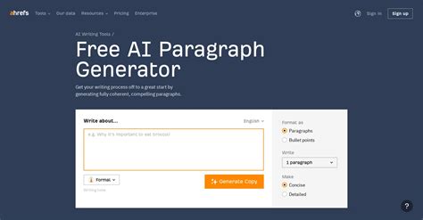 Free Ai Paragraph Generator Ahrefs 100 In Writing - 100 In Writing