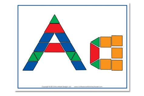 Free Alphabet Pattern Block Printables Confessions Of A Pattern Blocks Worksheet 3rd Grade - Pattern Blocks Worksheet 3rd Grade