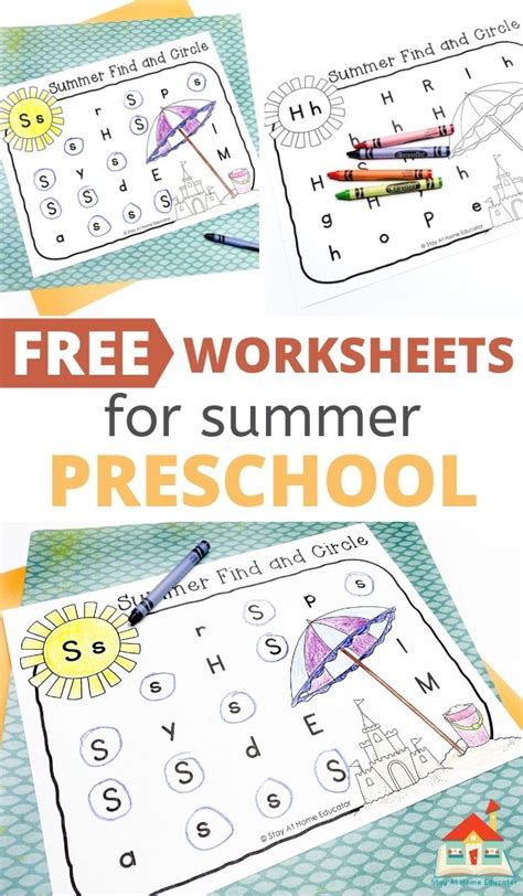 Free Alphabet Worksheets To Prevent The Summer Slide Summertime Worksheets For Preschool - Summertime Worksheets For Preschool