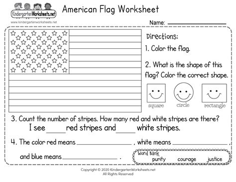 Free American Flag Worksheet Kindergarten Worksheets American Flag For Kindergarten - American Flag For Kindergarten