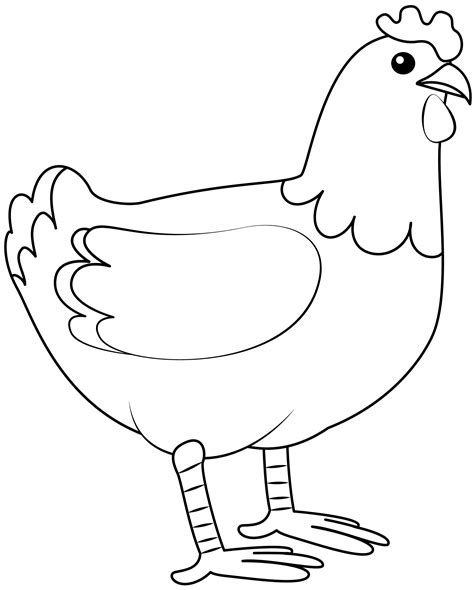 Free Amp Easy To Print Chicken Coloring Pages Chicken Pictures To Color - Chicken Pictures To Color