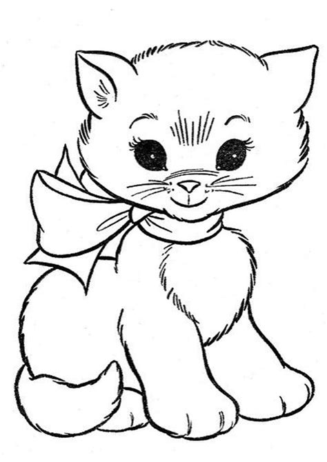 Free Amp Easy To Print Kitten Coloring Pages Baby Kitten Coloring Page - Baby Kitten Coloring Page