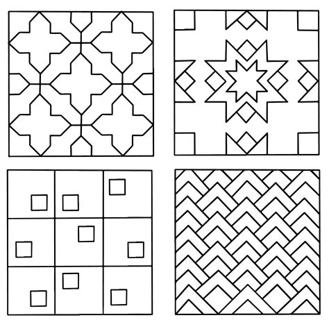 Free Amp Easy To Print Pattern Coloring Pages Patterns To Colour In For Kids - Patterns To Colour In For Kids