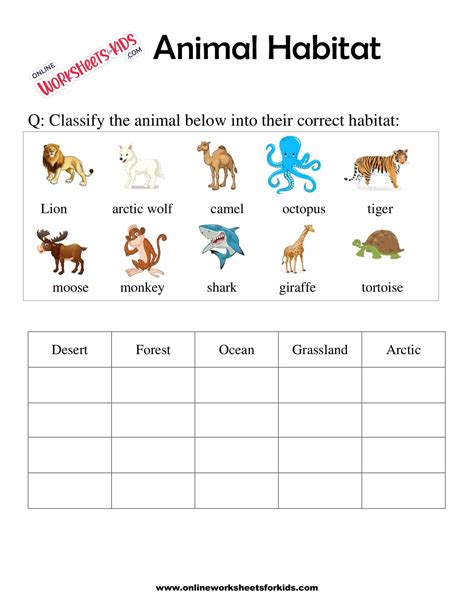 Free Animal Habitats Worksheets Activities Amp Printables Habitat Worksheets For First Grade - Habitat Worksheets For First Grade