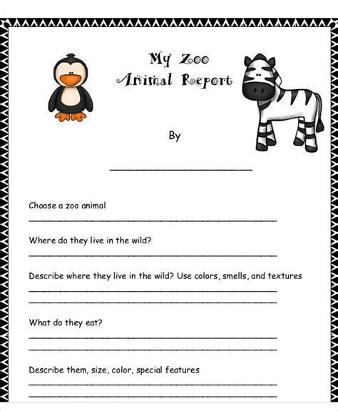 Free Animal Report Template 2nd Grade Animal Report - 2nd Grade Animal Report