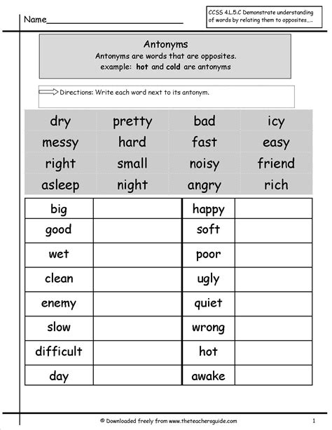Free Antonyms And Synonyms Worksheets Synonyms Worksheets 3rd Grade - Synonyms Worksheets 3rd Grade