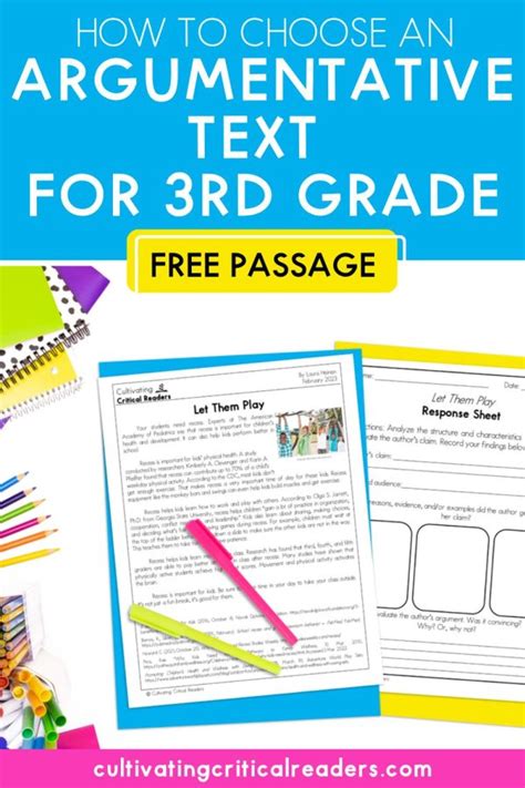 Free Argumentative Text Passage For 3rd Grade Opinion Worksheet 3rd Grade - Opinion Worksheet 3rd Grade
