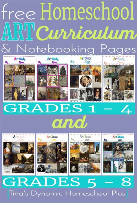 Free Art Curriculum Grades 1 8 Notebooking Pages Arts Grade 1 - Arts Grade 1