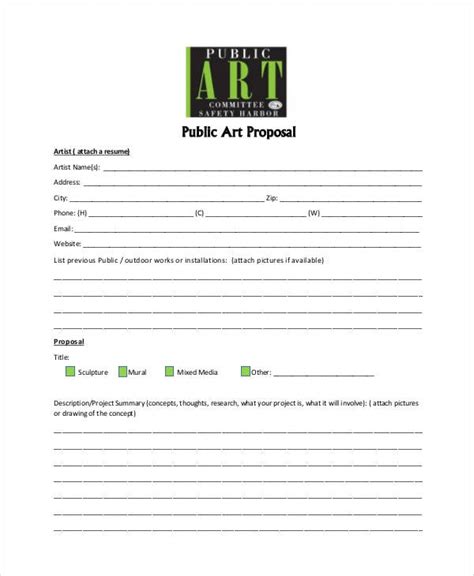 Free Artist Proposal Template Pdf Free 2024 Updated Writing An Art Proposal - Writing An Art Proposal