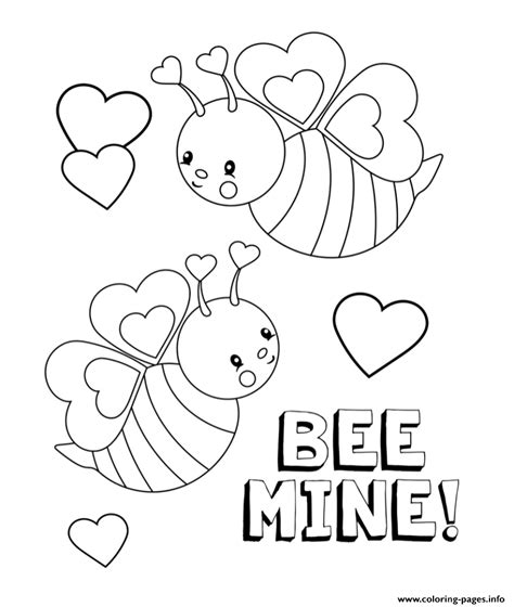 Free Bee Mine Valentineu0027s Day Coloring Page Be Mine Coloring Pages - Be Mine Coloring Pages