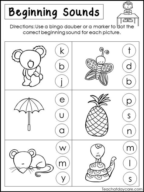 Free Beginning Sounds Worksheets Pdf For Kindergarten And Letter Sound Worksheet Kindergarten - Letter Sound Worksheet Kindergarten