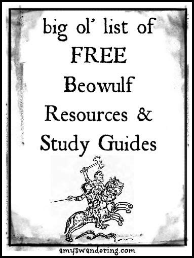 Free Beowulf Resources And Study Guides Amy X27 Beowulf Vocabulary Worksheet Answers - Beowulf Vocabulary Worksheet Answers