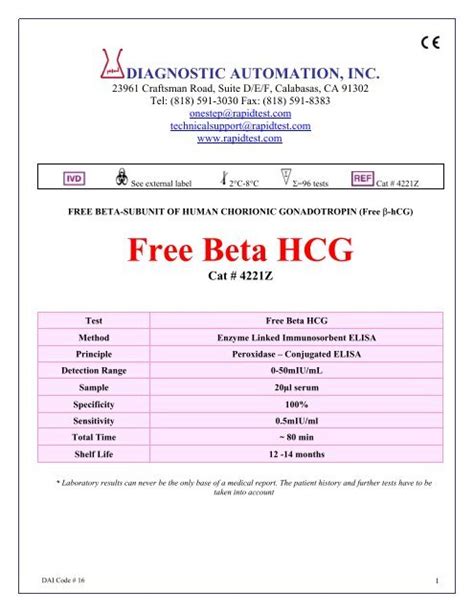 Free Beta Hcg