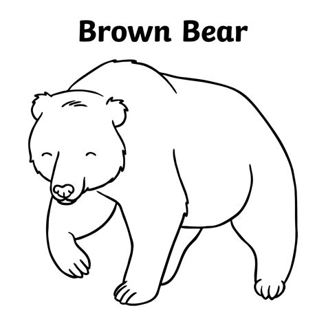 Free Brown Bear Brown Bear Colouring Pdf Colouring Brown Bear Coloring Sheet - Brown Bear Coloring Sheet