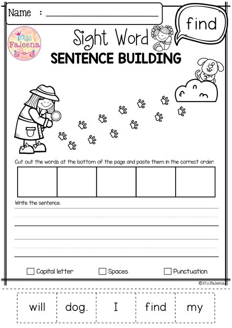 Free Build Sentences Using Sight Word Was Sentences Using Sight Words - Sentences Using Sight Words