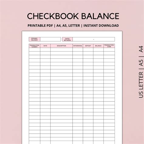 Free Check Balancing Worksheets Template Check Balancing Worksheet - Check Balancing Worksheet