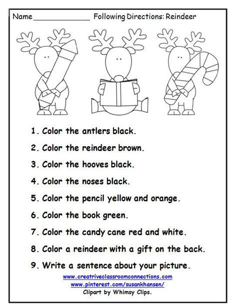 Free Christmas Following Directions Worksheets For Kindergarten Printable Christmas Worksheets For Kindergarten - Printable Christmas Worksheets For Kindergarten