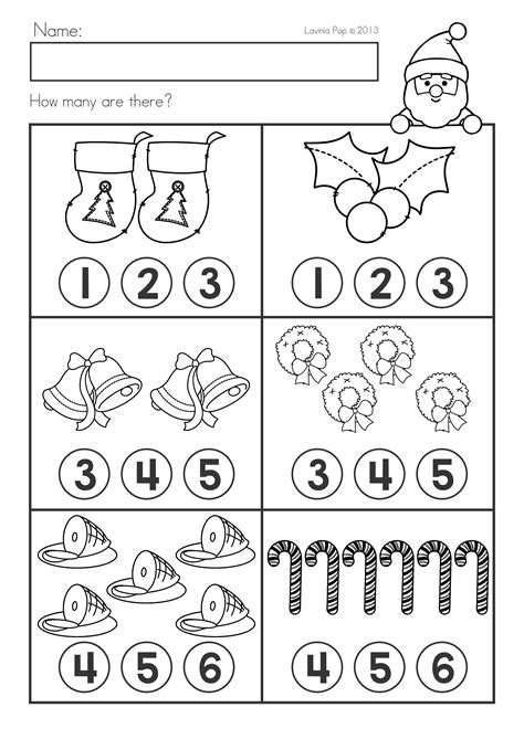 Free Christmas Math Worksheets For Preschoolers And Kindergartners Math Christmas Worksheets - Math Christmas Worksheets