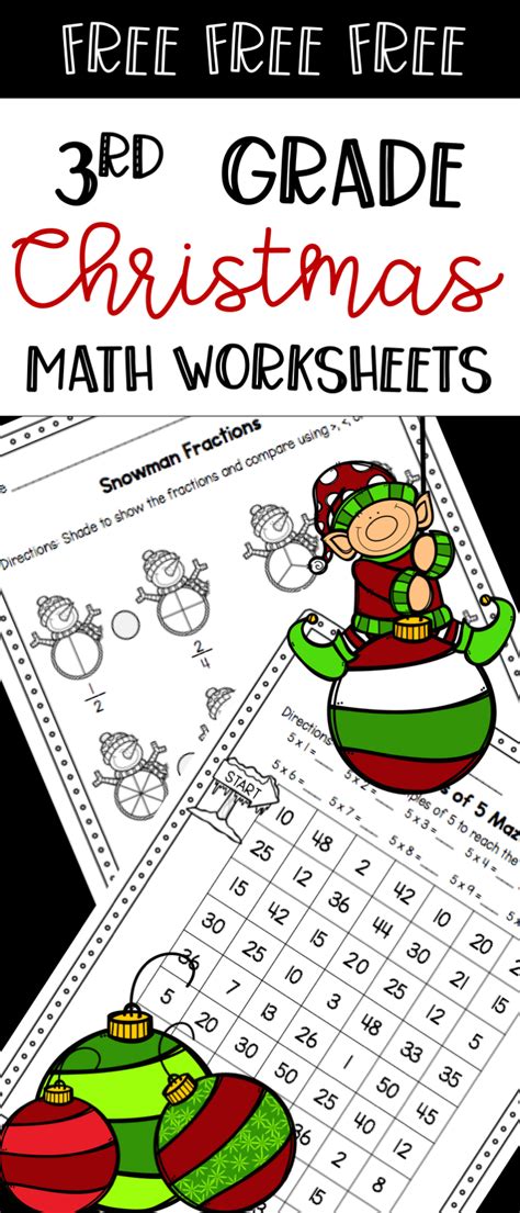 Free Christmas Math Worksheets For Third Grade 8211 Christmas Worksheet Third Grade - Christmas Worksheet Third Grade