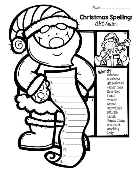 Free Christmas Worksheets For Spelling Practice Spelling Words Christmas Spelling Words 3rd Grade - Christmas Spelling Words 3rd Grade